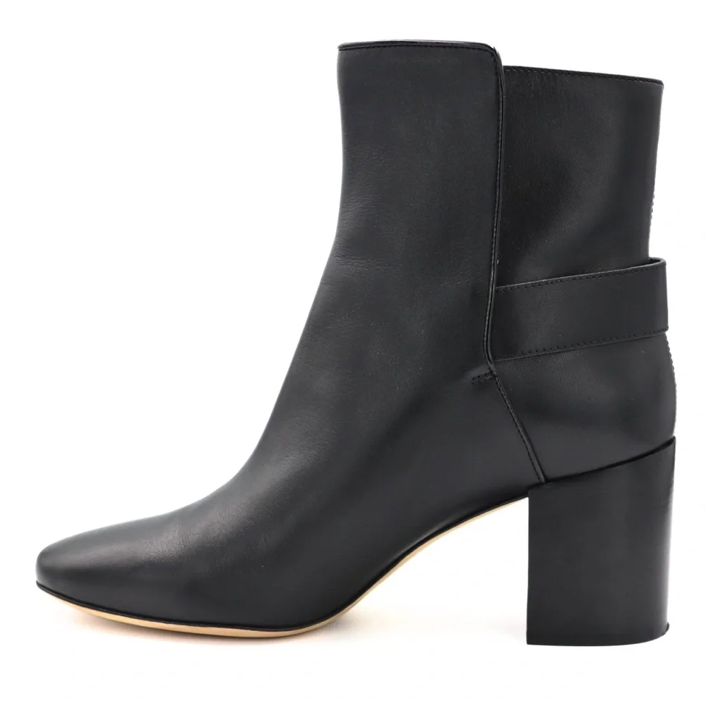 Tory Burch Kira 70MM Bootie Black Leather Ankle Boots US 9.5 M - Picture 5 of 14